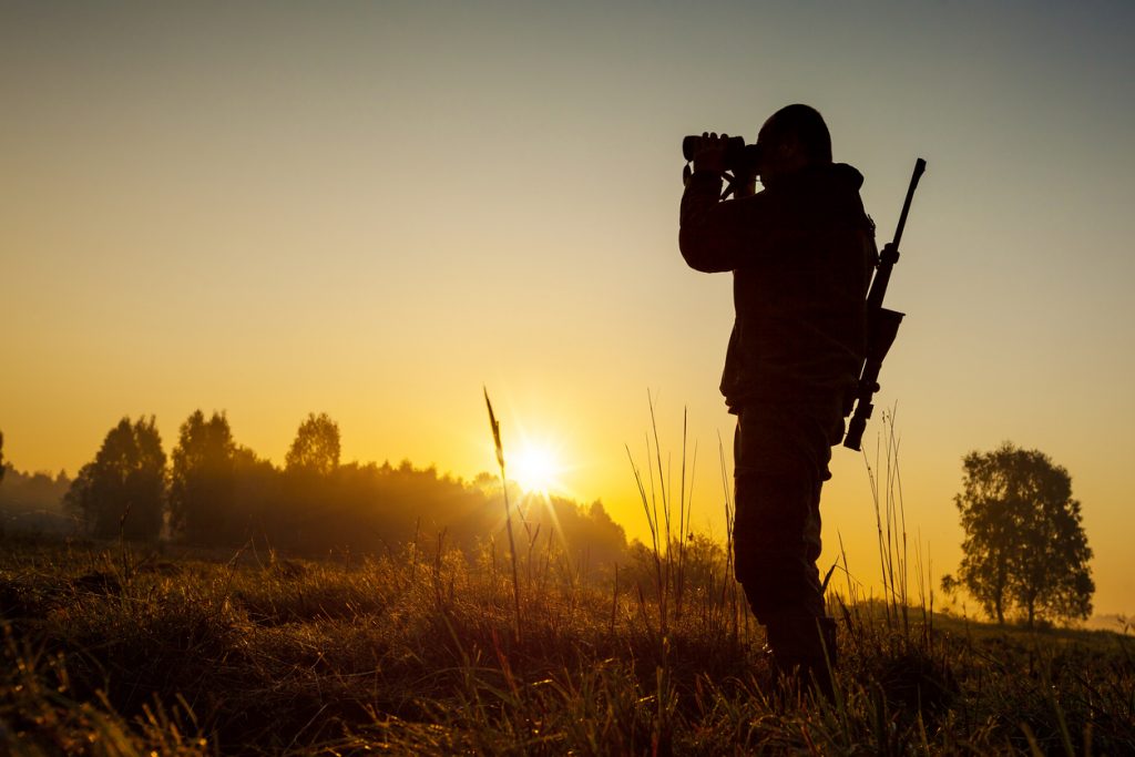 Hunter on the morning hunt