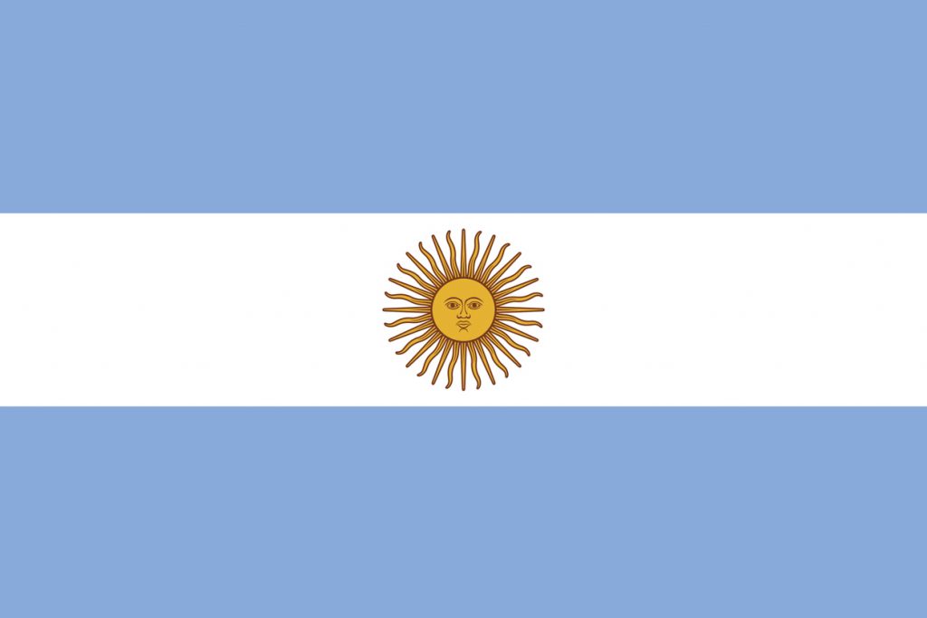 Vector of the Argentina flag.